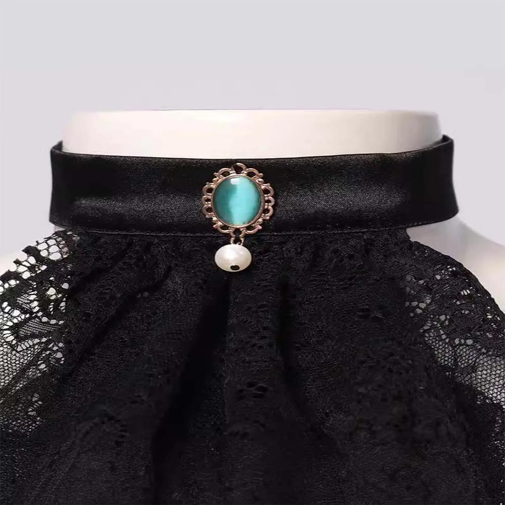 Viktorianische Renaissance Abnehmbarer Rüschenkragen Französischer Vintage Hals Falscher Kragen Cosplay Kragen Einfarbig Weiblich Mittelalterlicher Falscher Kragen