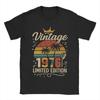 Men's T-Shirts Vintage 1976 Limited Edition  Casual 100% Cotton Tee Shirt Short Sleeve  T Shirt Crewneck Clothes New Arrival ...