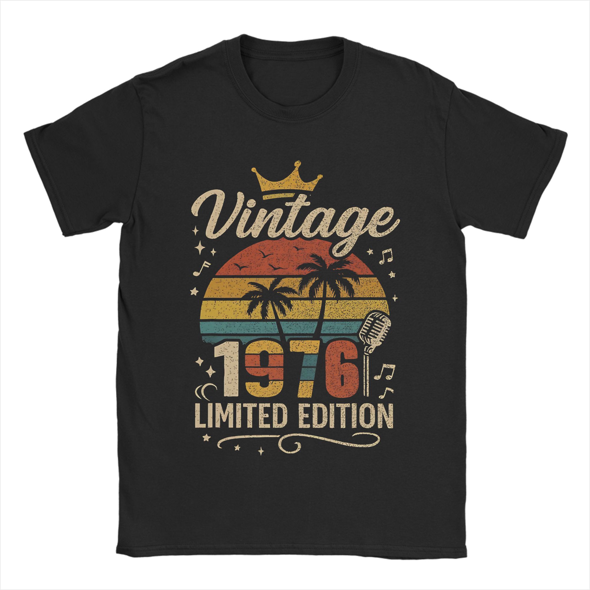 

Men s T-Shirts Vintage 1976 Limited Edition Casual 100% Cotton Tee Shirt Short Sleeve T Shirt Crewneck Clothes New Arrival ... S