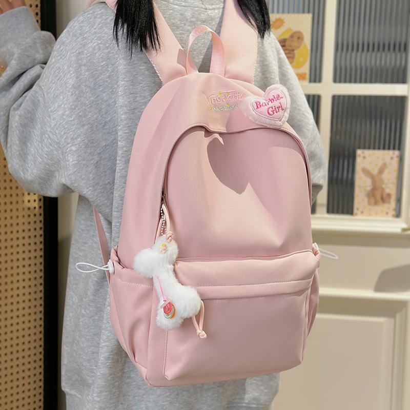 High Value Backpack Female Junior High School Student Small Fresh Girl Fashion Backpack Lightweight High School College Student Class Backpack