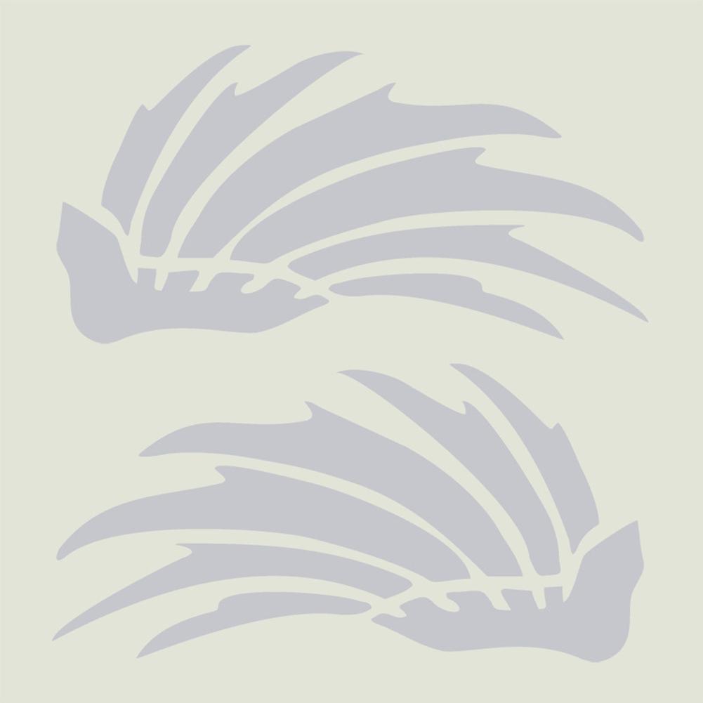 2Pcs Creative Helmet Sticker Wings Feathers Design Removable Vinyl ReflectionDecal for Motorcycle Electric Bike Decoration
