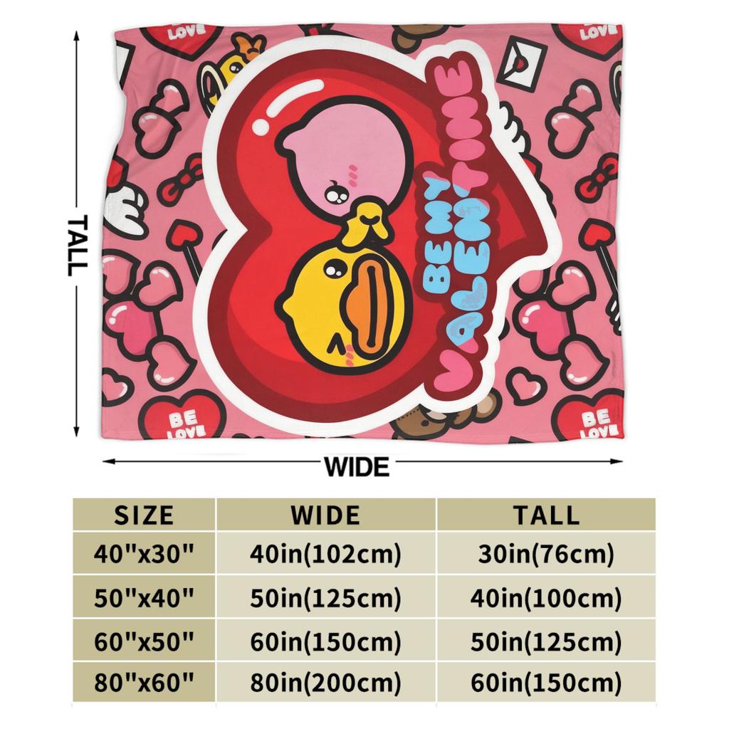 Warm Blankets Child Travel Yellow Duck Heart Throw Blanket Flannel Bedspread Couch Chair Sofa Bed Street Trend Sofa Bed Cover