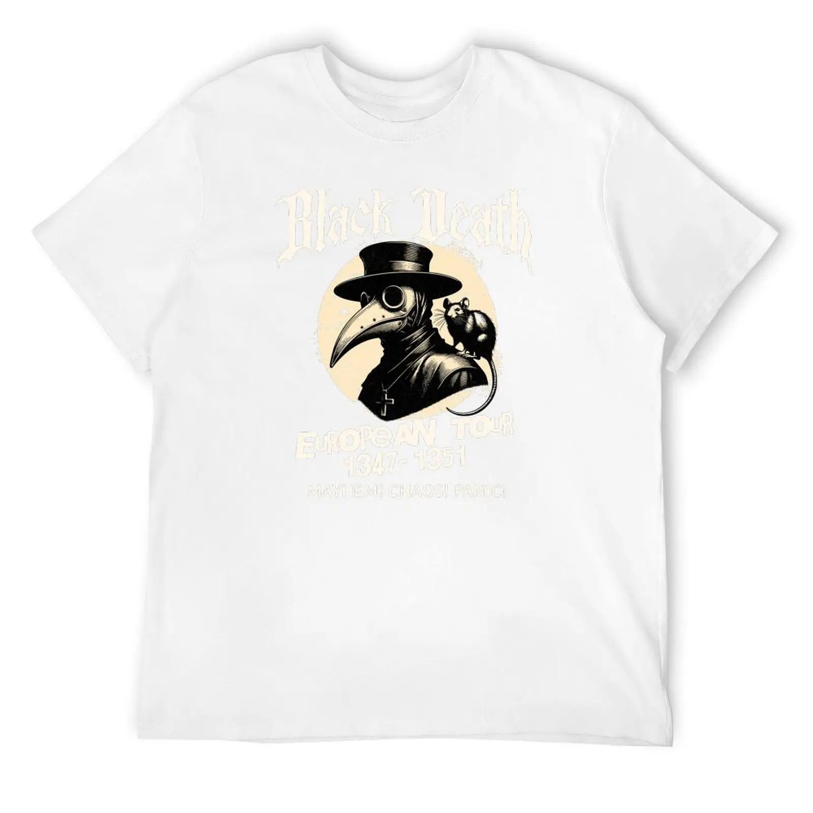

Plague Doctor Black Death European Tour Gothic Horror Aesthetic Graphic Streetwear T-Shirt XXXL