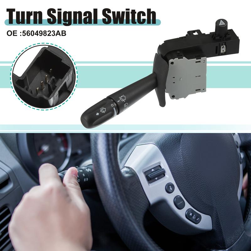 X Autohaux Car Steering Column Turn Signal Switch Cruise Control Switch 56049823AB for Dodge for Mitsubishi for Chrysler 2002-10