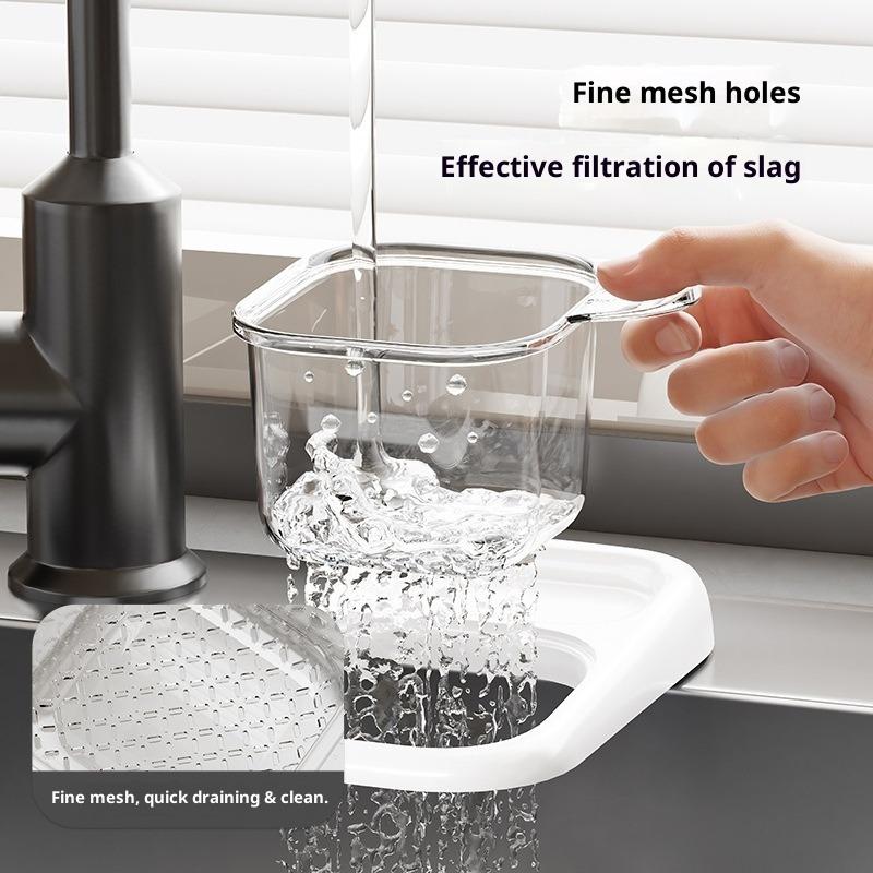 Kitchen Sink Drain Basket Sink Separation Leftovers Tea Residues Filter Basket Drain Shelf