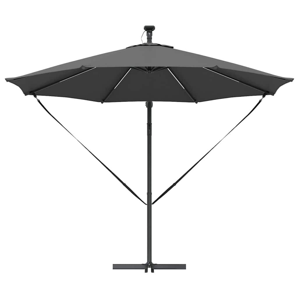 Anthracite LED Strip Sun Umbrella 294 X 294 X 248 Cm