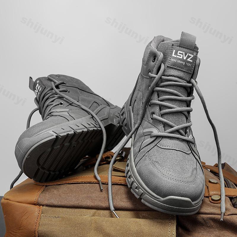 Fashion Men High-top Ankle Boots 2025 Autumn Fashion Comfortable Outdoor Sneakers Retro Platform Non Slip Short Boots Botas Para Hombre