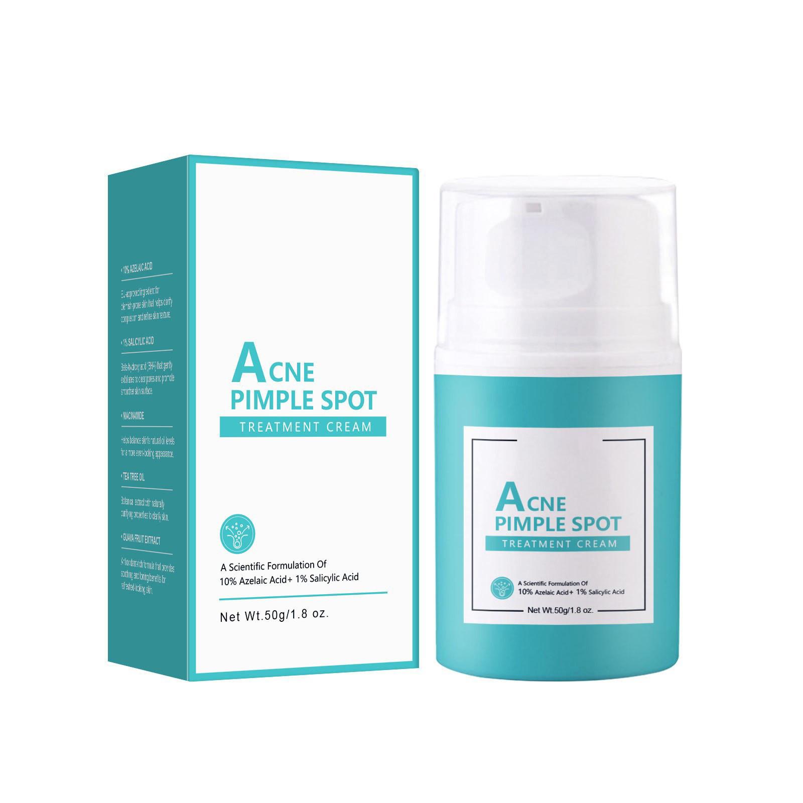 

Азелаиновый крем против акне, Мягкий и освежающий, Контроль жирности, Осветляет следы от акне и закрытые поры 50г One Size