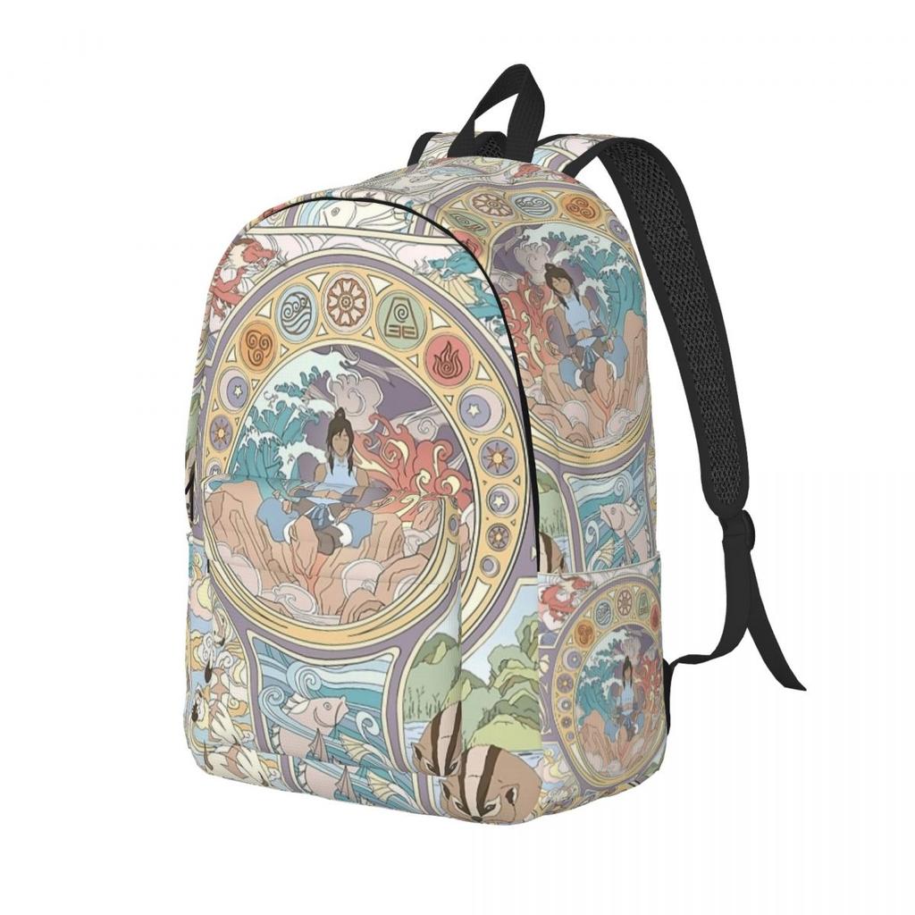 Cartoon Avatar Korra Rucksack für Grundschüler und College-Studenten Teenager Tagesrucksack Geschenktasche