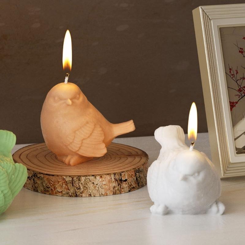 2025 New Simulated Bird Scented Candle Resin Silicone Mold Glue DIY Stereo Woodpecker Plaster Ornaments Home Decor