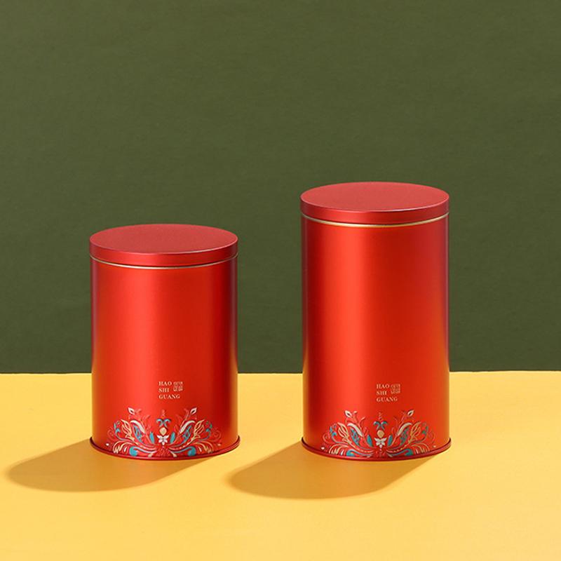 Tinplate Tea Caddy Sealed Storage Tank Portable Travel Tea Boxes Tea Tin Containers Coffee Canister Kitchen Spice Candy Jar