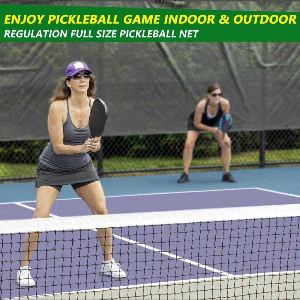 Portable Outdoor 22 FT Pickleball Net Professional Pickle Ball Game Net System Backyards Pickle Ball Training Supplies Set