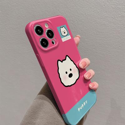 Cartoon Puppy Dog Phone Case for Samsung Galaxy S20 S21 S22 S23 S24 S25 FE Plus Note20 Ultra 4G 5G Glossy Film Hard PC Cover