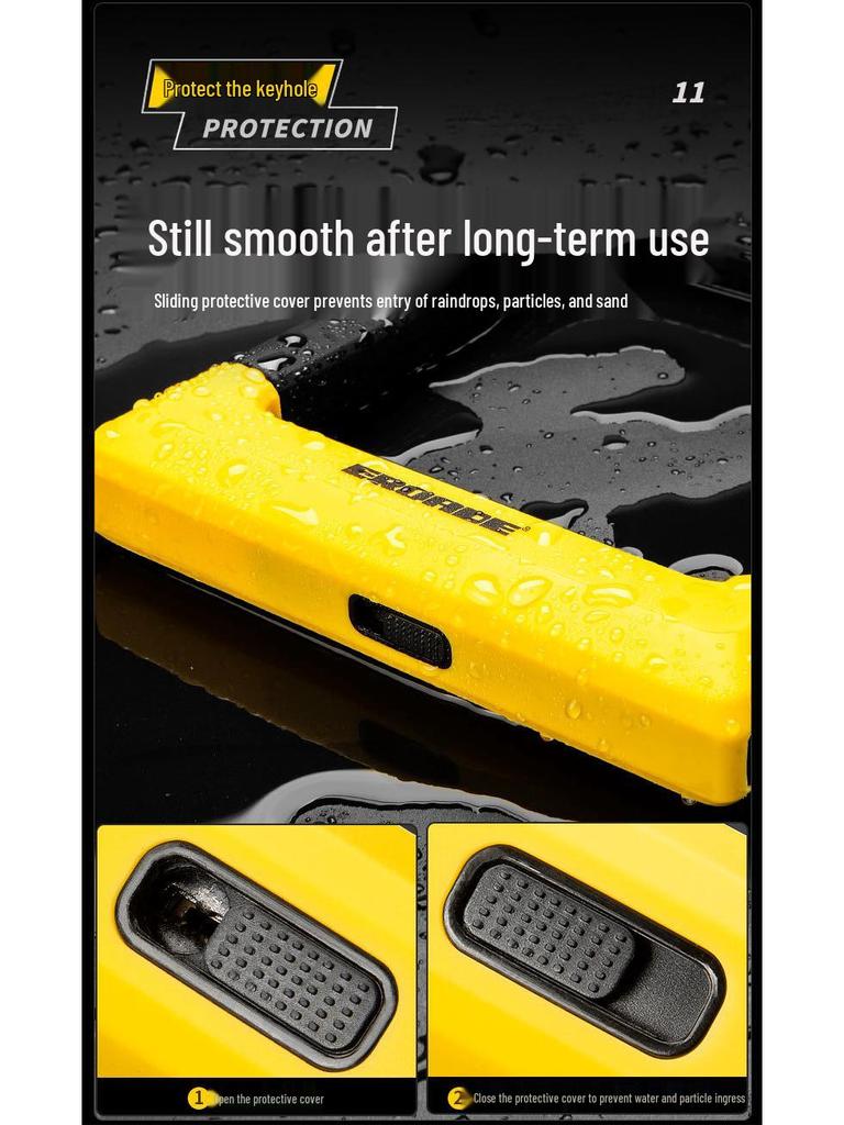 EROADE Diebstahlsicheres U-Schloss für deutsche Motorräder, Elektroroller & Mountainbikes