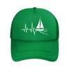 Classic Sailboat Structured Front Panel Machine Washable Textile Hat for Outdoor Casual Formal E  Mesh Baseball Cap