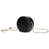 FILA Textured Commuter Chain Polyurethane Mini Round Shoulder Crossbody Bag Women bags Black F13W229167F-BK