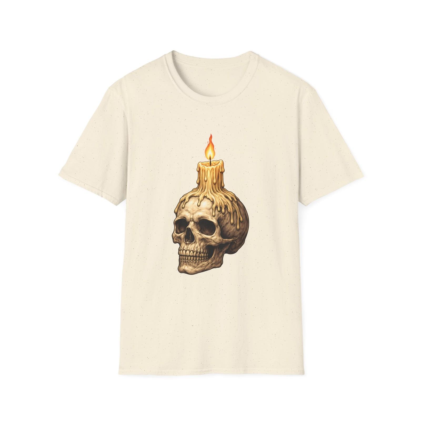 

Unisex Softstyle T-Shirt Skull Candle Gothic Halloween Horror Spooky Occult 5XL різнокольоровий