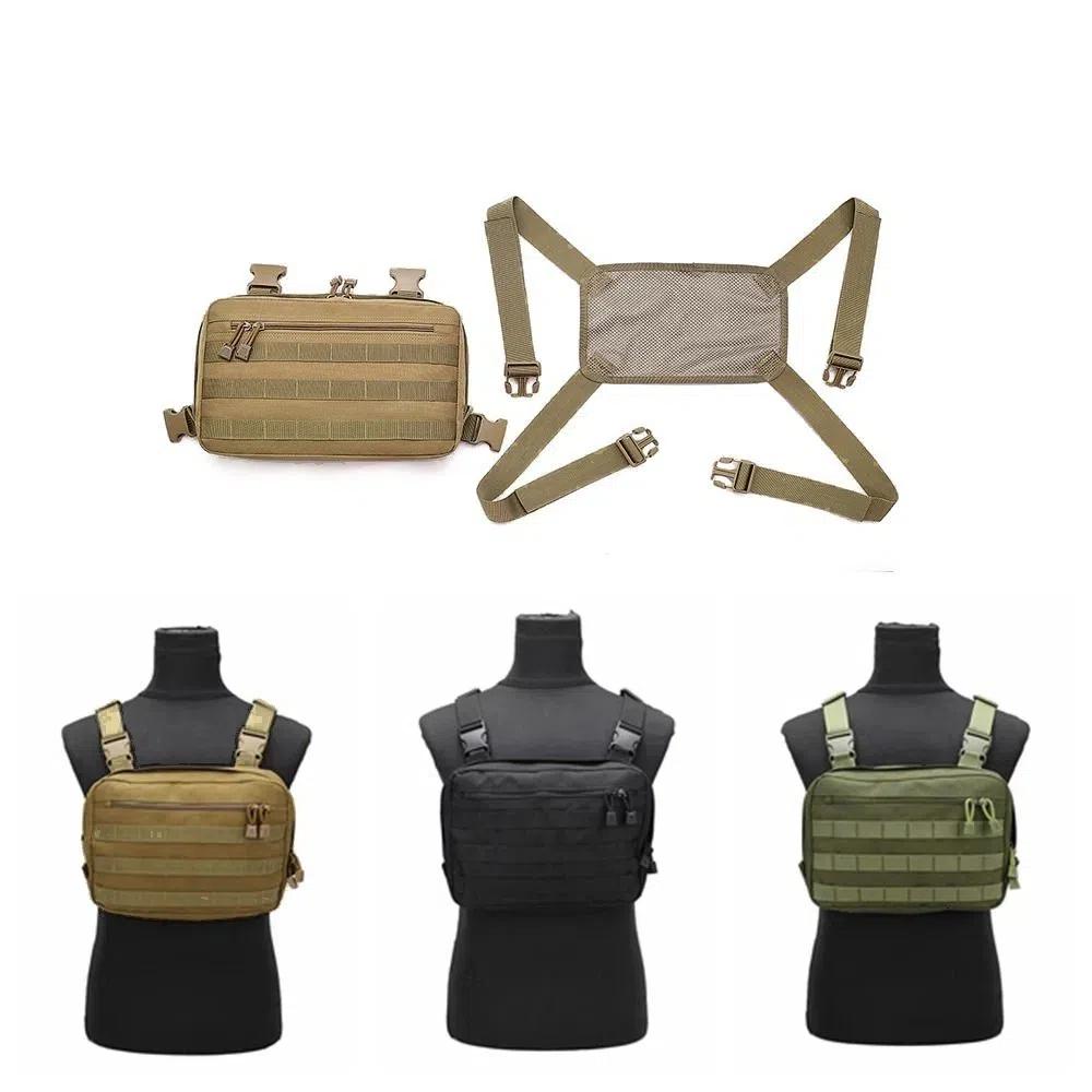 Waterproof Outdoor Vest Backpack Adjustable Outdoor Chest Rig Pouch Sports Chest Pack Climb