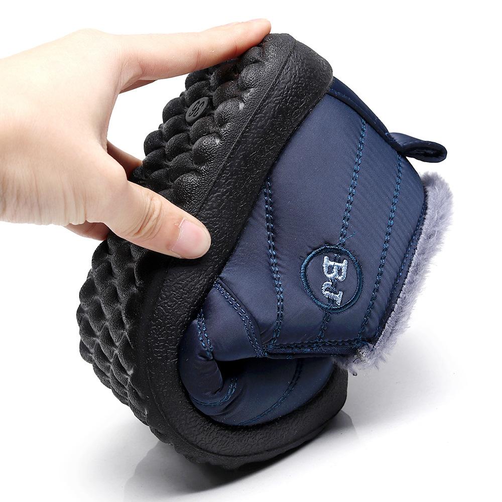 Waterproof Winter Boots for Men New Plush Snow Boots Women Ankle Boots Warm Black Couple Cotton Couples Platform Shoes