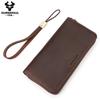 Humerpaul Pánská kožená peněženka Long Wallet Clutch Bag Taška na mobilní telefon