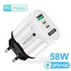 GaN European Standard PD33W QC3.0 Multi-Port Charger with 9V/12V Fast Charging