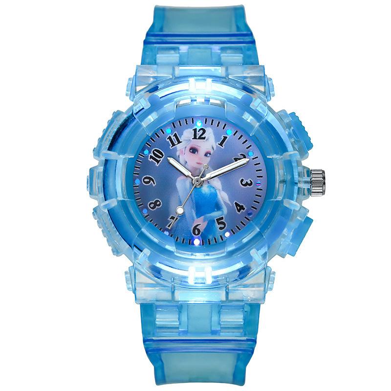 Student Children'S Watch Women'S Plastic Frozen Luminous Glowing Bracelet Niche