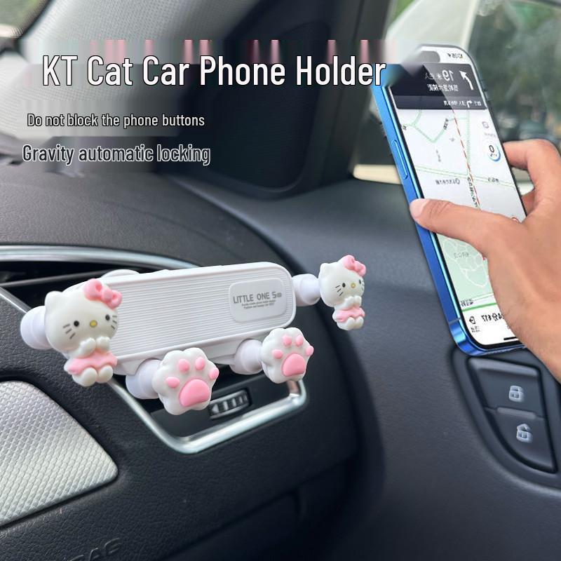 KT Cat Anti-shake Car Air Vent Phone Holder for Girls