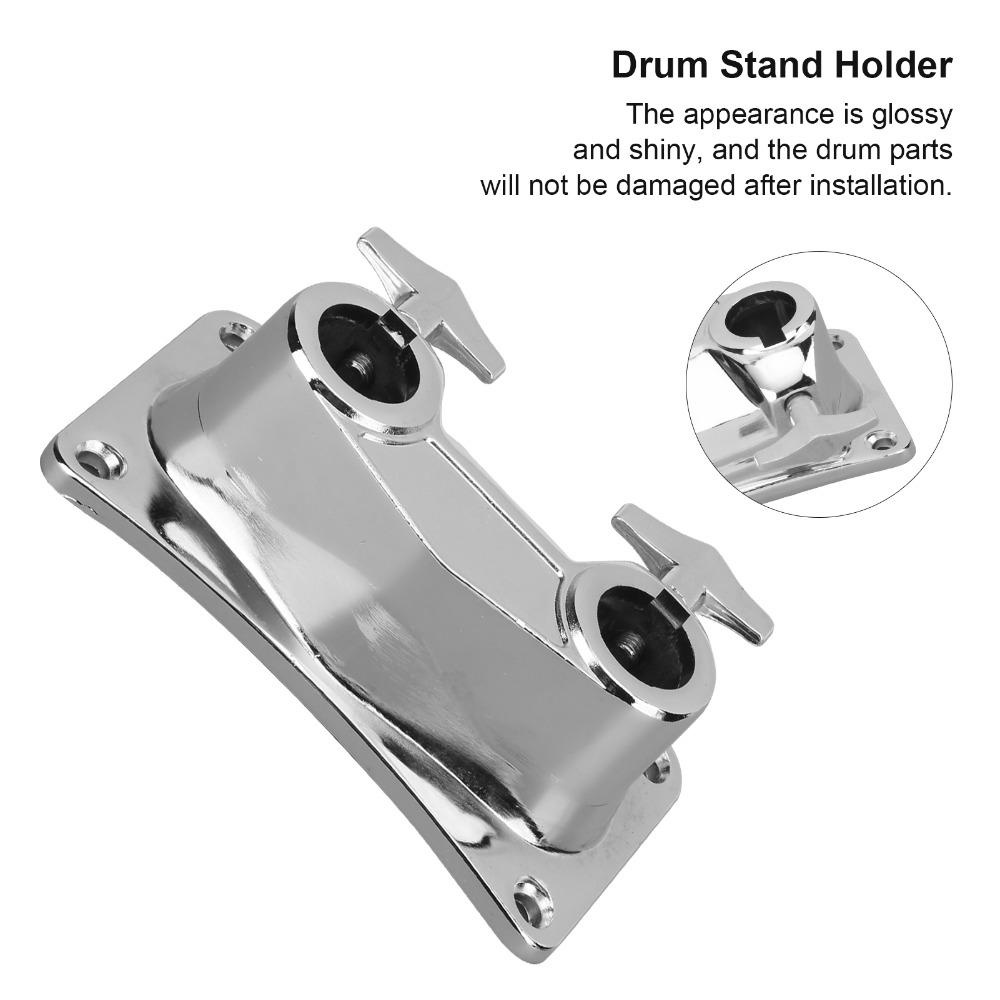 Metal Extension Bracket Silver Connecting Clamp Durable Bass Drum Bracket  Drum Set Accessory