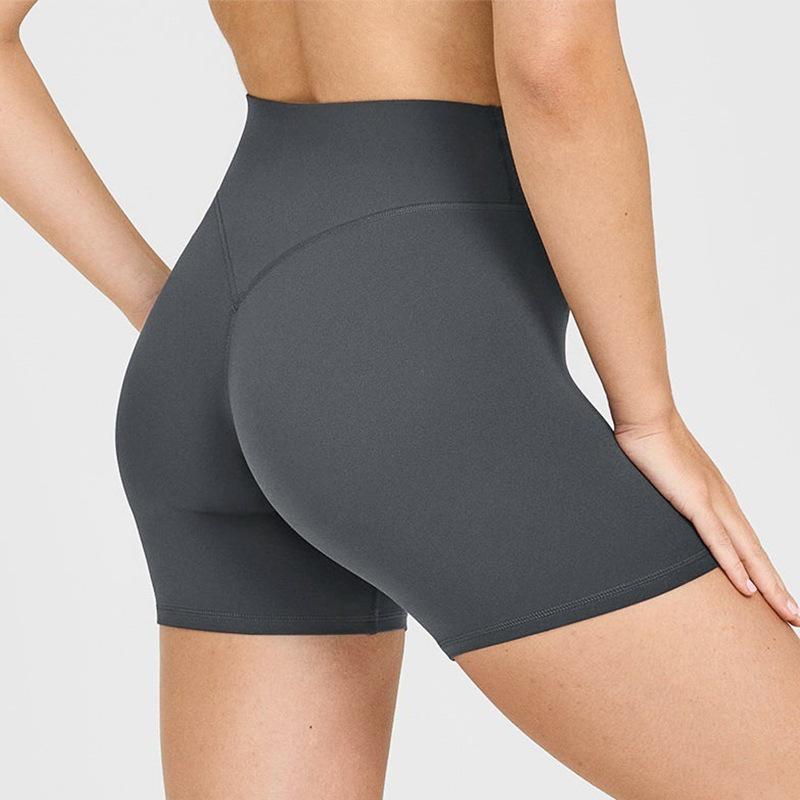 European & Asian Peach Hip Yoga Sports Shorts: High Waist, Slimming, Outdoor Cycling