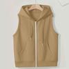 Women’s Sleeveless Sun Protection Vest Zip Up Hoodie Jacket Lightweight Drawstring Sweatshirt Outdoor Shirt with Pockets