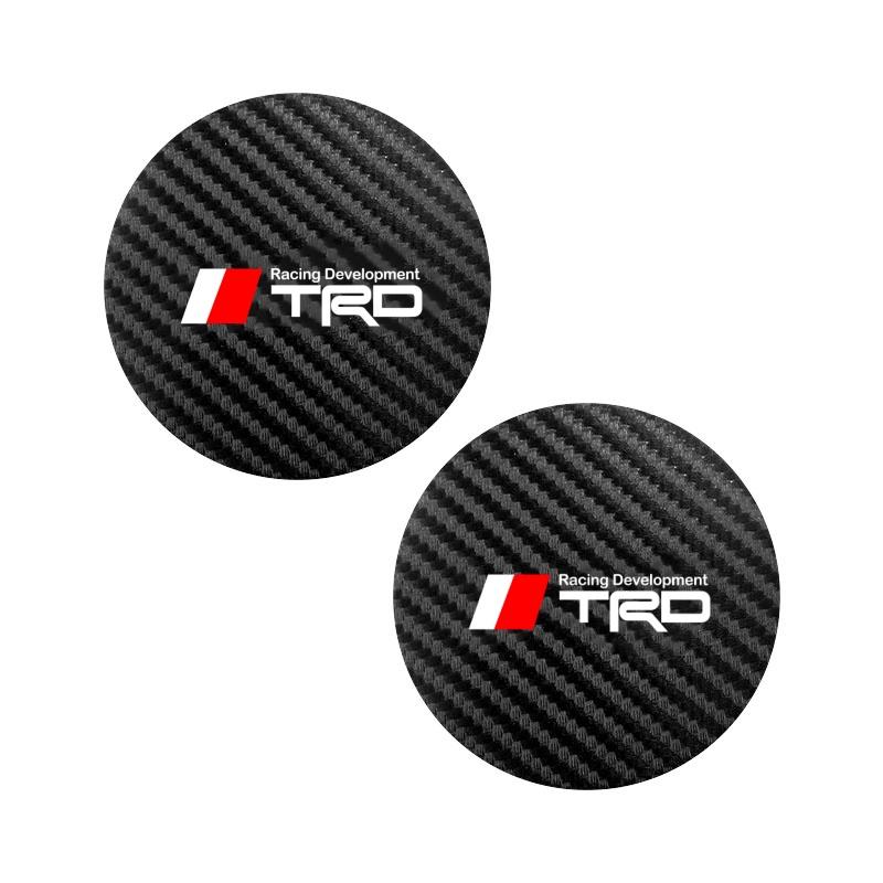 

2PCS Car Coasters Leather Water Cup Mat Auto Accessories For Toyota GR SPORT RAV4 Prius Corolla Yaris Crown Auris CHR Camry