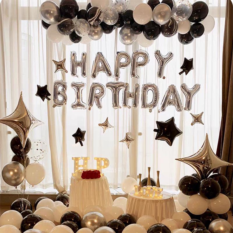 18th Birthday Party Aluminum Balloon Set - Wall Decoration Background