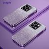 Pro pouzdro Redmi Note 13 Bling Luxusní Elektroplátované Třpytivé Pouzdro Pro Xiaomi Redmi Note 13 Pro Nárazuvzdorný Měkký Nárazník Průhledný Kryt
