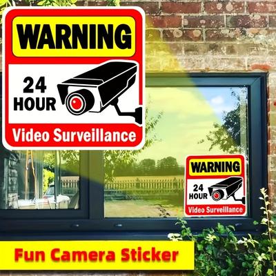 24 HOUR VIDEO Surveillance Security Camera Alarm Window Stickers CCTV Video Warning Home Store School Public Area Decoration
