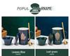 Ceramic Coffee & Tea Set with Lid, Spoon, Infuser, and Strainer - Gift Box Included