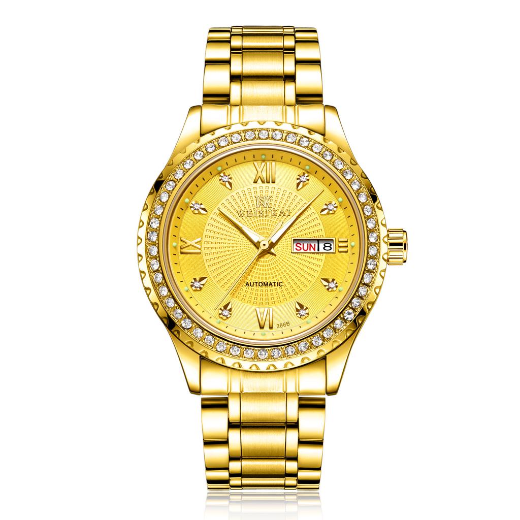 WEISIKAI 286B Männer Uhren Neue TOP Marke Luxus herren Uhr Mit Box Wasserdicht Leucht Kalender Automatische männer Mechanische Uhren