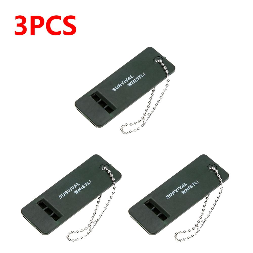 1-10pcs High Decibel 3-Frequency Whistle Outdoor Emergency Survival Whistle for Camping, Hiking, Hunting Rescue First Aid Tool