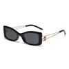 Sunglasses High-end Feeling Square Face Slimming Sun Protection Holiday Seaside Retro Hollow High-end Sunglasses 6110