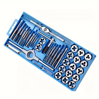 12/20/40pcs Upgrade Your DIY Toolkit With This Hand Tap And Die Set - M3-M12 Screw Thread Plugs Straight Taper Reamer Tools