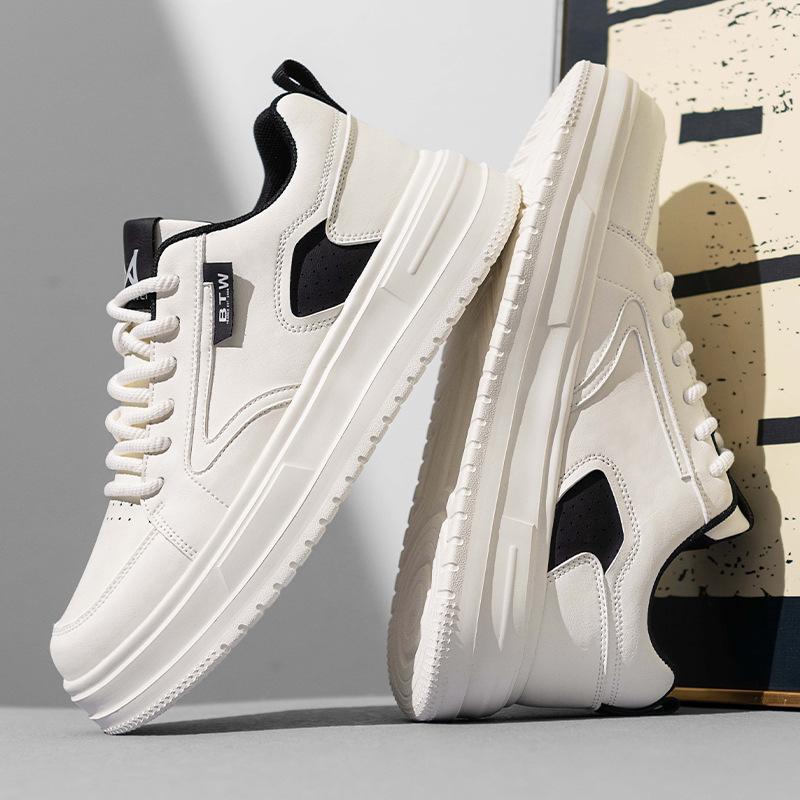 

Мужская обувь 2025 новая весенняя приливная марка высококлассные универсальные кеды молодежные для увеличения роста спортивные и для отдыха маленькие белые приливные кеды 44