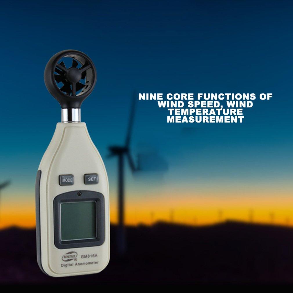 Digital Anemometer Gm816A Portable Wind Speed Air Temperature