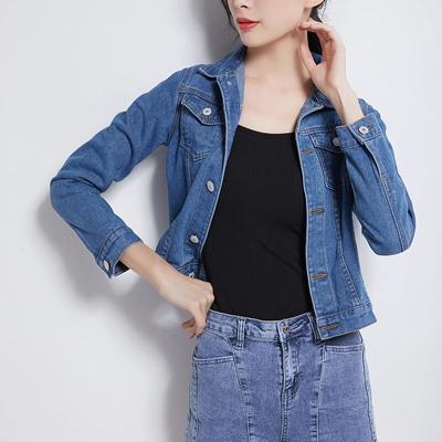 Casual Pocket Button Coat Women Clothes High Street 10 Colors Slim Tops Fashion Long Sleeve Turn Down Collar Denim Jacket 29279