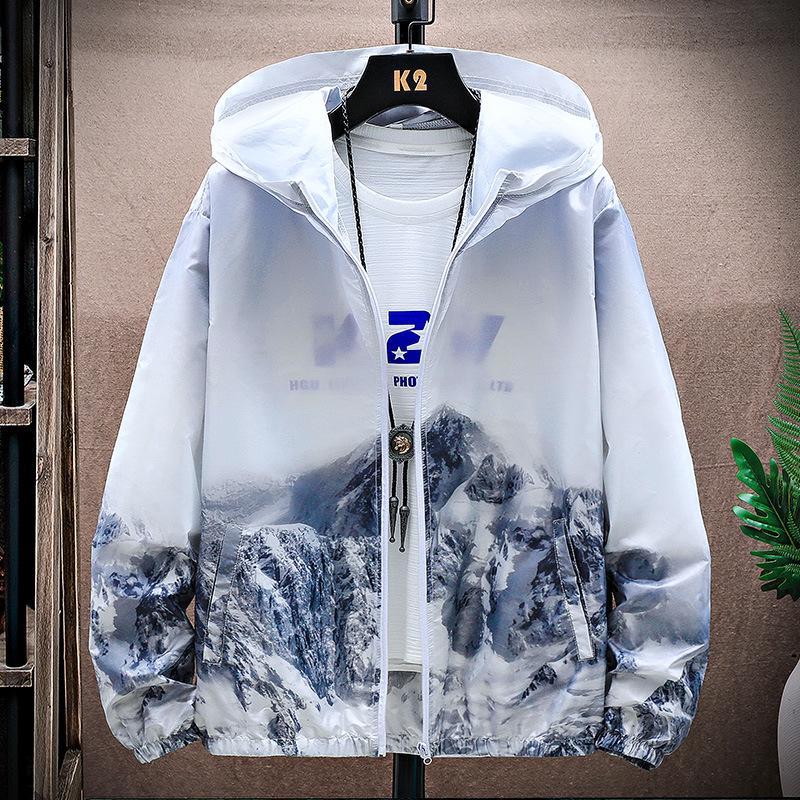 Men's 2024 Ice-Cool Lightweight Hooded Jacket - Summer Sun Protection, Trendy Outdoor Casual Wear