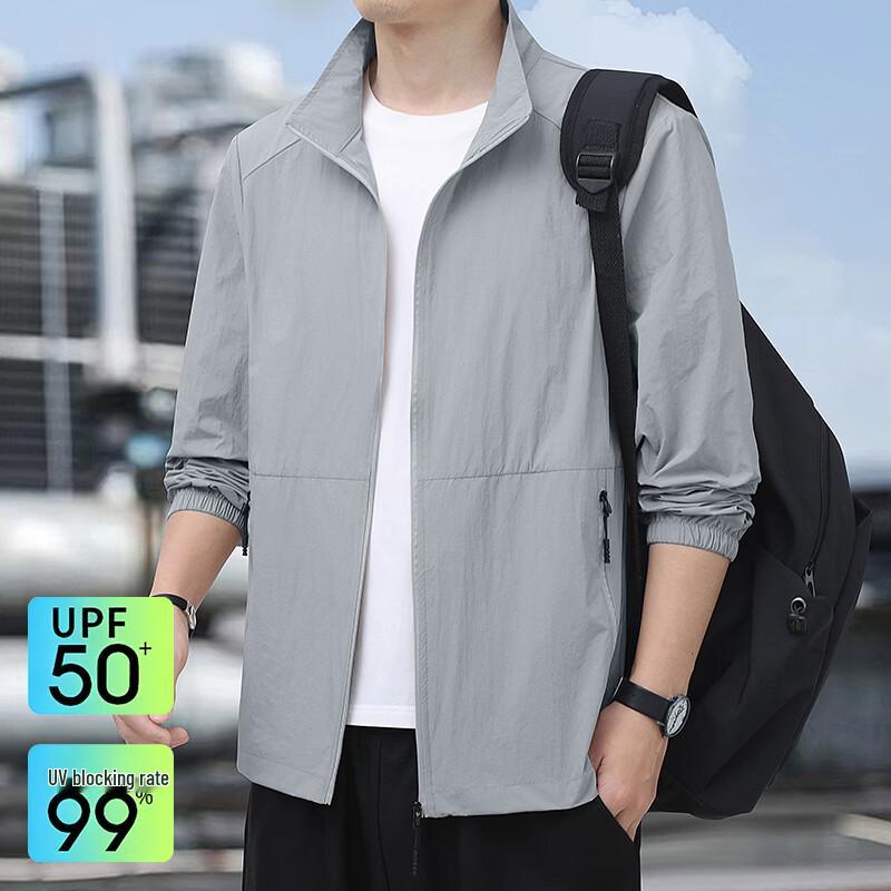 MULINSEN Men's Stand Collar Sun Protection Jacket