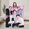 P1Harmony Cartoon Members Kpop Collage Blanket Flannel All Season  Breathable Warm Throw Blankets for Sofa Couch Rug Piece