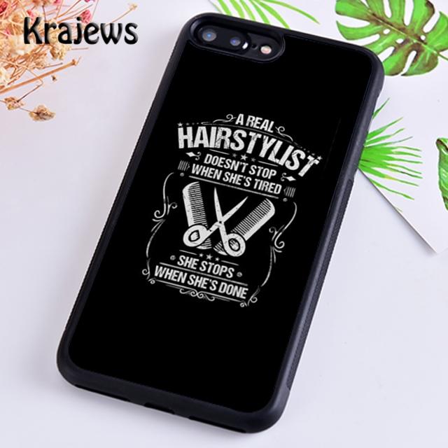 Krajews I Love Hairstylist Soft Phone Case Cover For iPhone 17 Air 16 15 14 plus 11 12 13 pro max Plus coque Fundas
