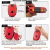 605 Steel Cable Lock 130cm Retractable 4-Digit Combination Lock Portable for Stroller Variable Speed Bike