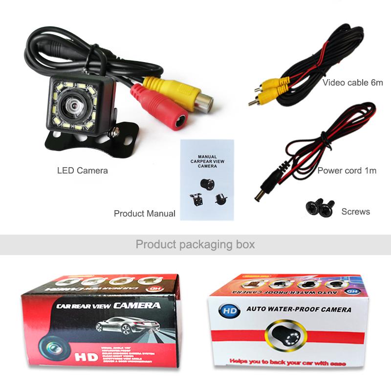 170 Degree Rear View Camera Night Vision Reversing Camera IP68 Waterproof CCD CAR REAR VIEW CAMERA