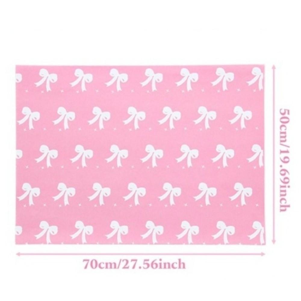 3Pcs Thick Material Bow Themed Wrapping Paper Double-Sided Printing Wrapping Paper Gift Paper Decor