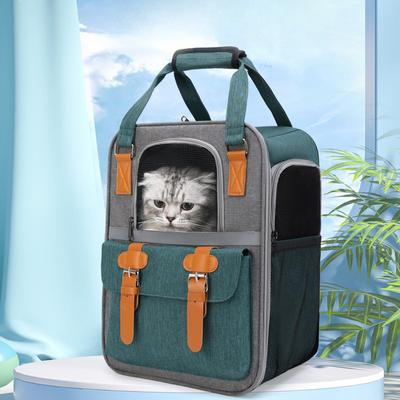 Katzentasche Tragbare Haustiertasche mit großer Kapazität Umhängetasche Vier-Jahreszeiten-Universal-Hundetasche Tragbare atmungsaktive Katzentasche